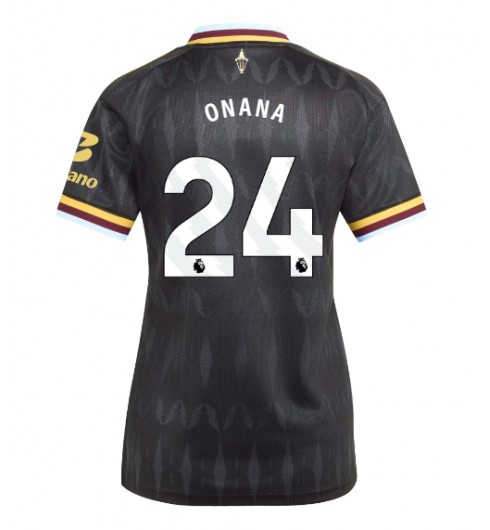 Aston Villa Amadou Onana #24 Venkovní Dres pro Dámské 2026-27 Krátký Rukáv Aston Villa Amadou Onana #24 Venkovní Dres pro Dámské 2026-27 Krátký Rukáv